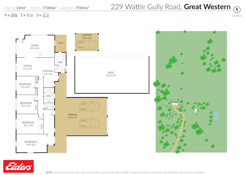 229 Wattle Gully Road, Great Western, VIC, 3374 - Floorplan 1