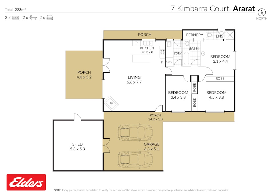 7 Kimbarra Court, Ararat, VIC, 3377 - Floorplan 1