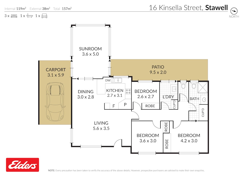 16 Kinsella Street, Stawell, VIC, 3380 - Floorplan 1