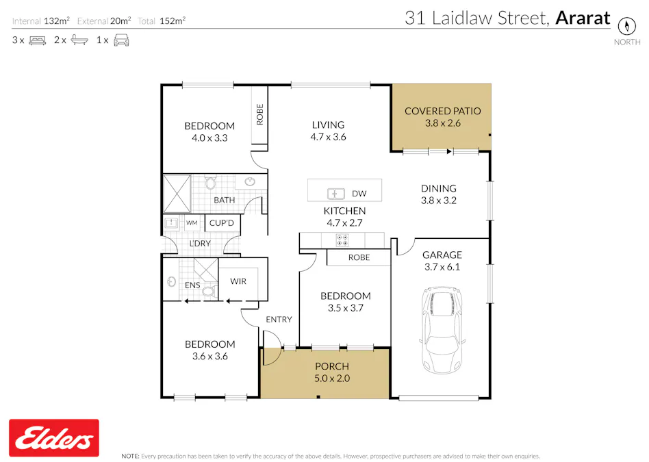 31 Laidlaw Street, Ararat, VIC, 3377 - Floorplan 1