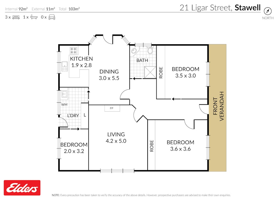 21 Ligar Street, Stawell, VIC, 3380 - Floorplan 1