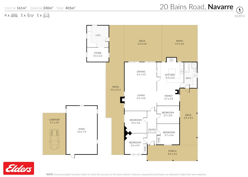 20 Bains Road, Navarre, VIC, 3384 - Floorplan 1