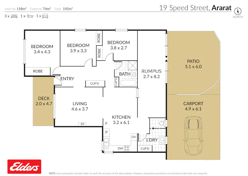19 Speed Street, Ararat, VIC, 3377 - Floorplan 1