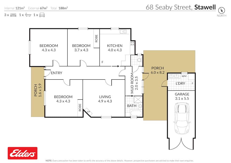 68 Seaby Street, Stawell, VIC, 3380 - Floorplan 1