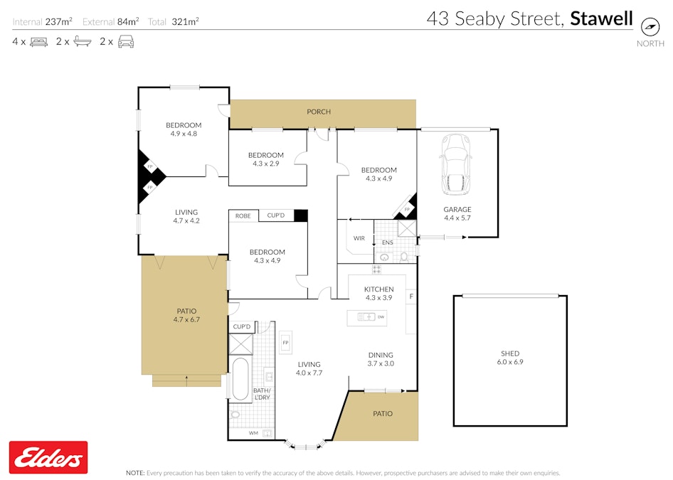 43 Seaby Street, Stawell, VIC, 3380 - Floorplan 1