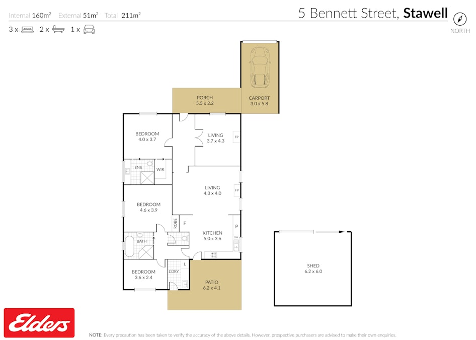 5 Bennett Street, Stawell, VIC, 3380 - Floorplan 1