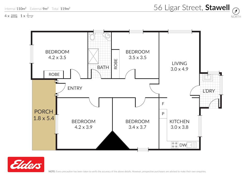 56 Ligar Street, Stawell, VIC, 3380 - Floorplan 1
