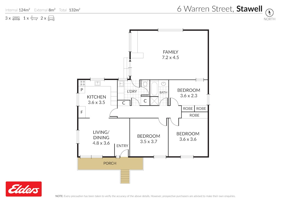 6 Warren Street, Stawell, VIC, 3380 - Floorplan 1