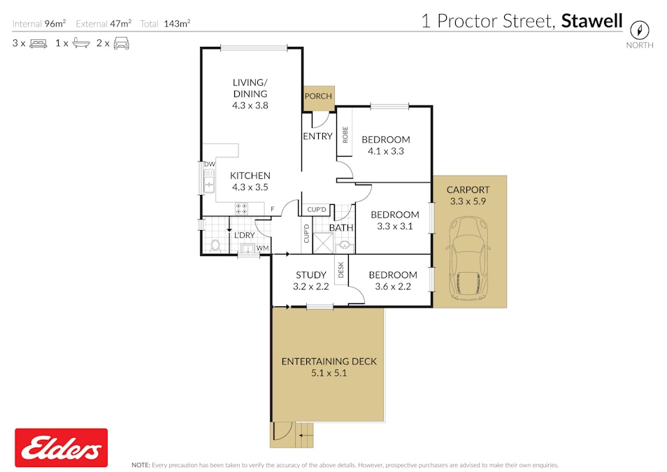 1 Proctor Street, Stawell, VIC, 3380 - Floorplan 1