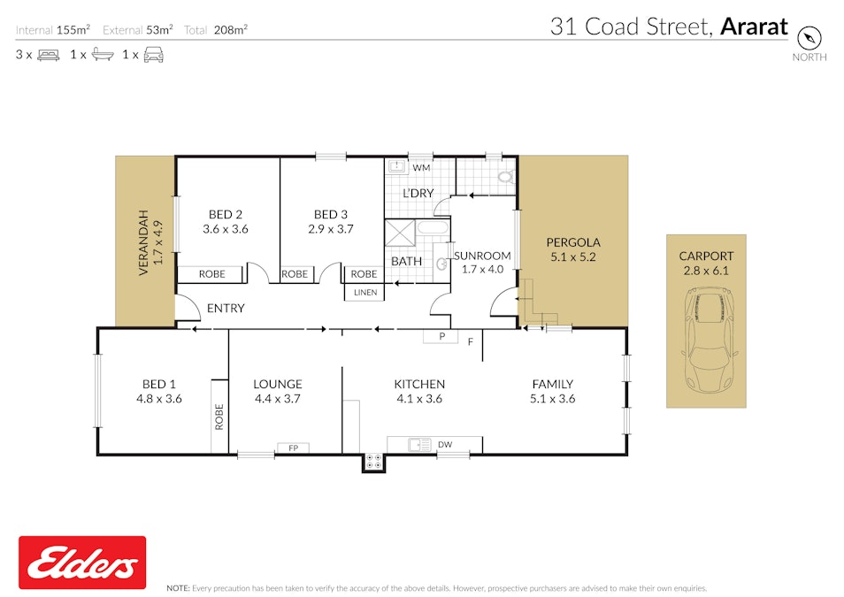 31 Coad Street, Ararat, VIC, 3377 - Floorplan 1