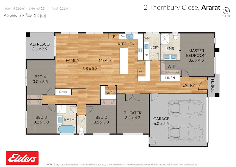 2 Thornbury Close, Ararat, VIC, 3377 - Floorplan 1
