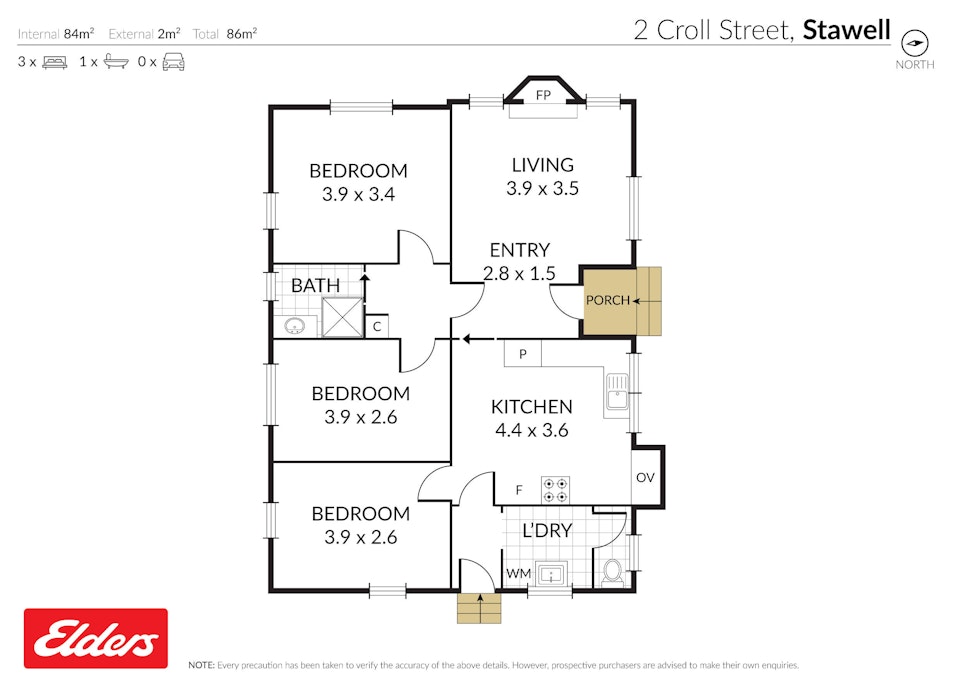 2 Croll Street, Stawell, VIC, 3380 - Floorplan 1