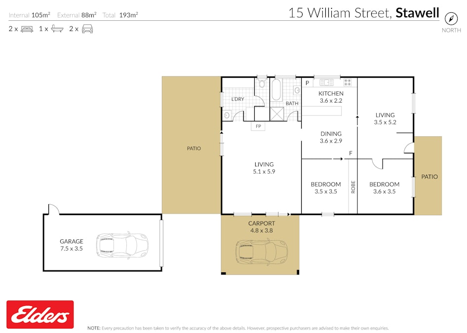 15 William Street, Stawell, VIC, 3380 - Floorplan 1