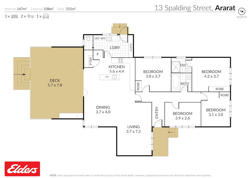 13 Spalding Street, Ararat, VIC, 3377 - Floorplan 1