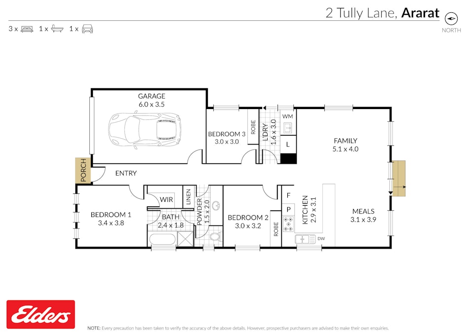 2 Tully Lane, Ararat, VIC, 3377 - Floorplan 1