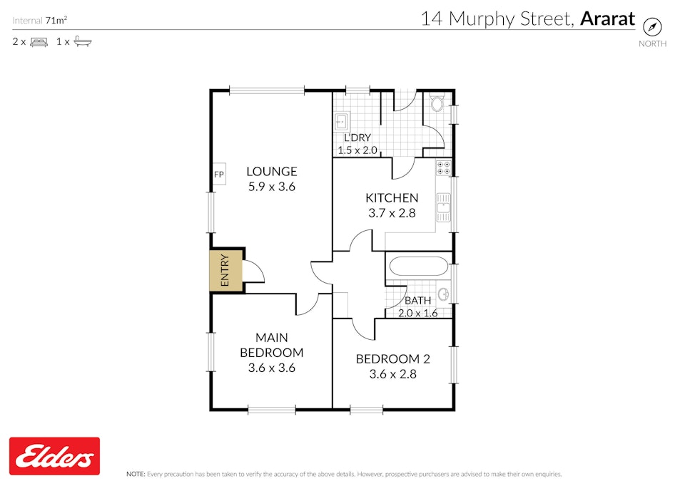 14 Murphy Street, Ararat, VIC, 3377 - Floorplan 1
