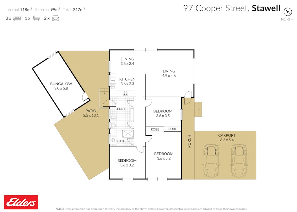 97 Cooper Street, Stawell, VIC, 3380 - Floorplan 1