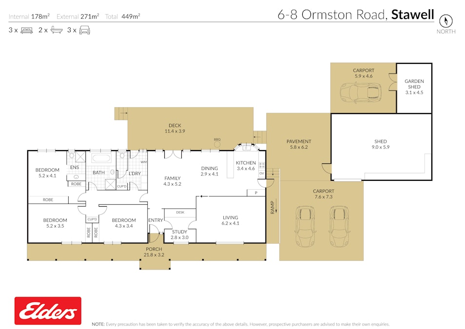 6-8 Ormston Road, Stawell, VIC, 3380 - Floorplan 1