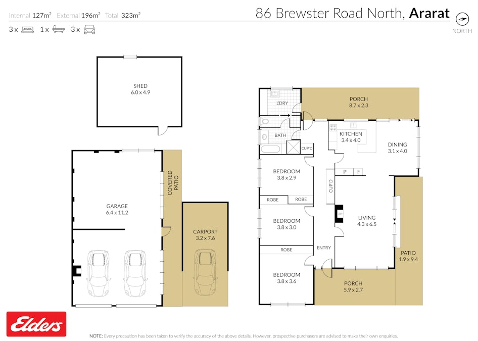 86 Brewster Road North, Ararat, VIC, 3377 - Floorplan 1