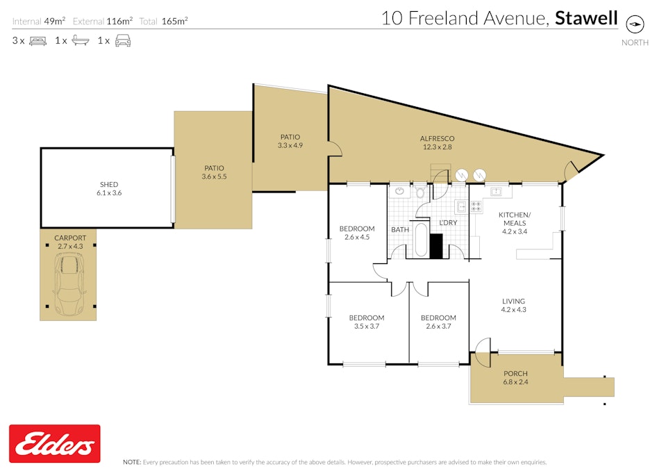 10 Freeland Avenue, Stawell, VIC, 3380 - Floorplan 1