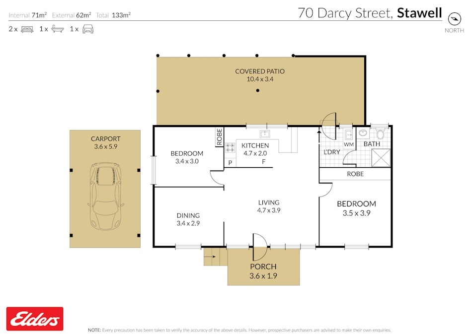 70 Darcy Street, Stawell, VIC, 3380 - Floorplan 1