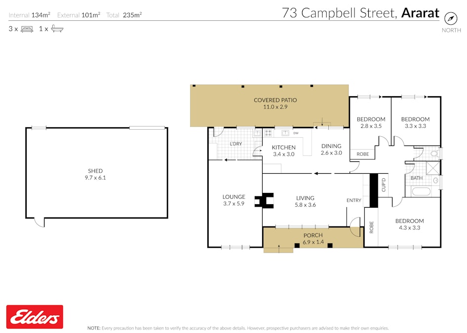 73 Campbell Street, Ararat, VIC, 3377 - Floorplan 1