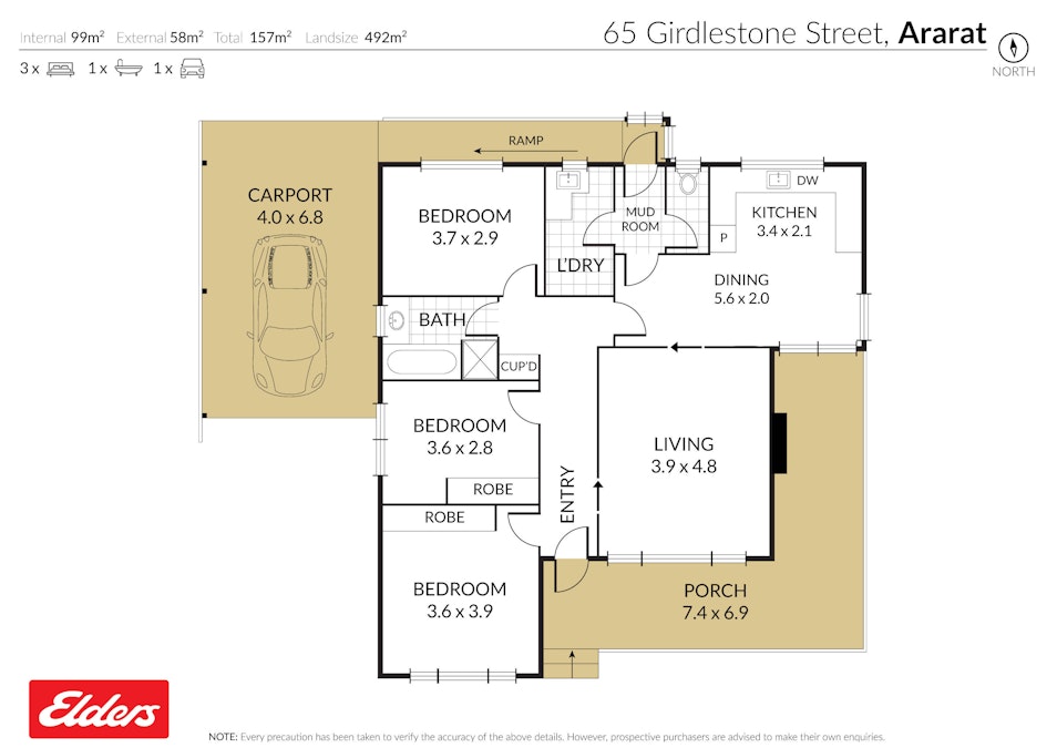 65 Girdlestone Street, Ararat, VIC, 3377 - Floorplan 1