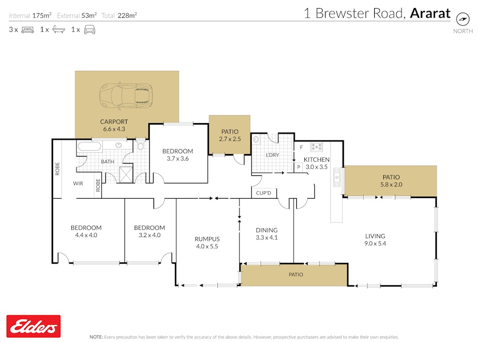 1 Brewster Road, Ararat, VIC, 3377 - Floorplan 1