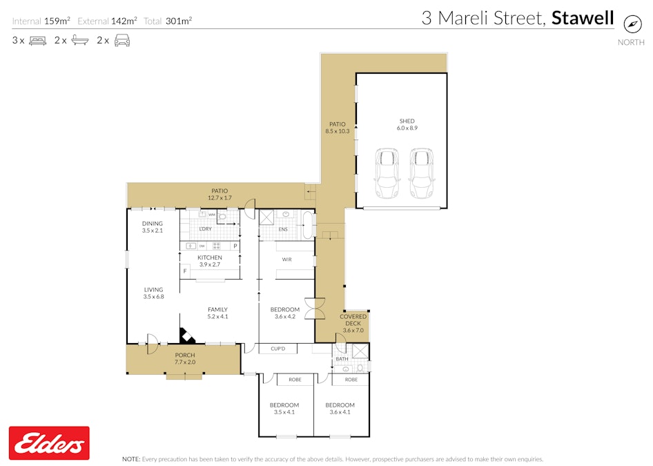 3 Mareli Street, Stawell, VIC, 3380 - Floorplan 1