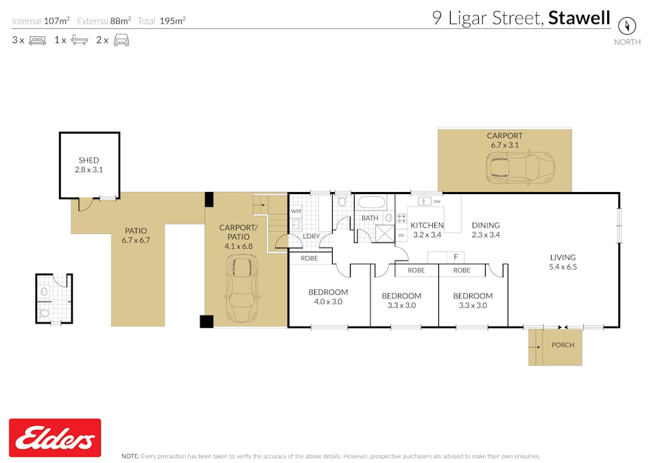 9 Ligar Street, Stawell, VIC, 3380 - Floorplan 1