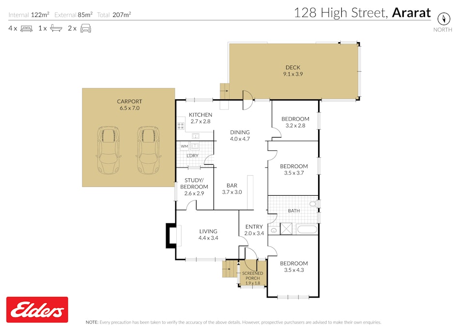 128 High Street, Ararat, VIC, 3377 - Floorplan 1