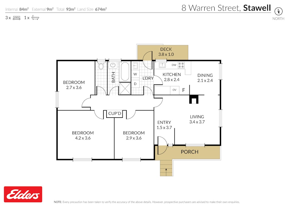 8 Warren Street, Stawell, VIC, 3380 - Floorplan 1