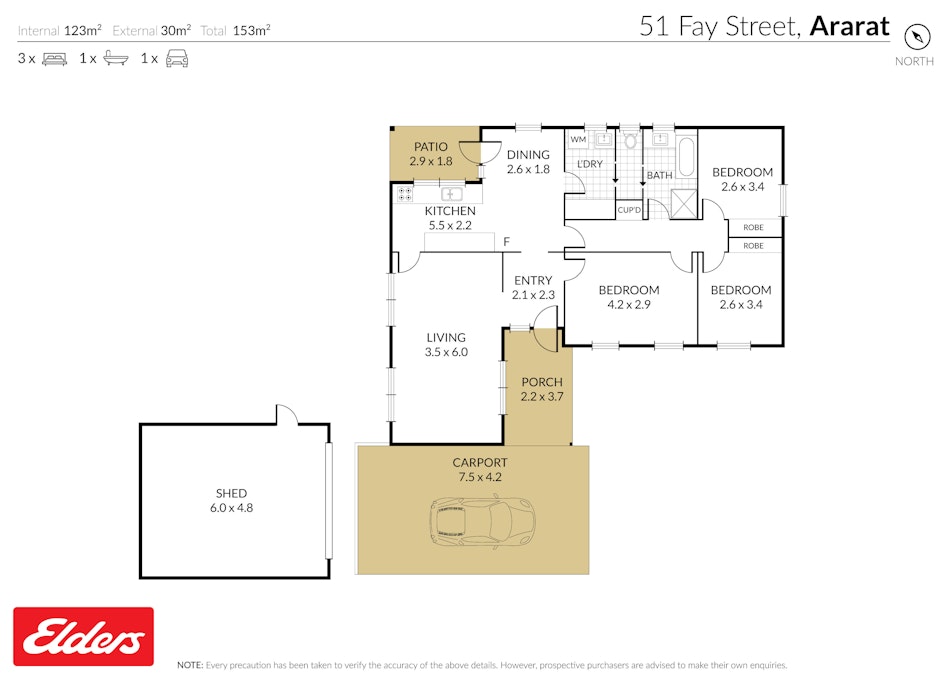 51 Fay Street, Ararat, VIC, 3377 - Floorplan 1