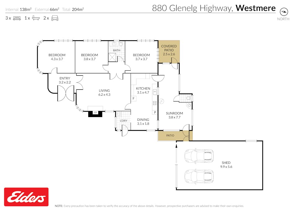 880 Glenelg Highway, Westmere, VIC, 3351 - Floorplan 1