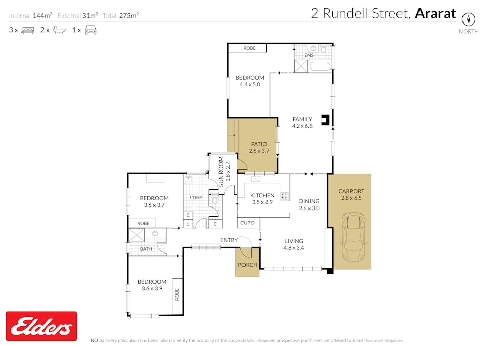 2 Rundell Street, Ararat, VIC, 3377 - Floorplan 1