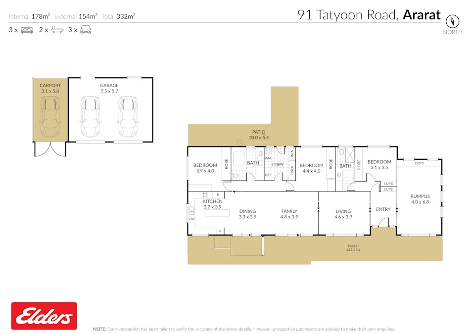 91 Tatyoon Road, Ararat, VIC, 3377 - Floorplan 1
