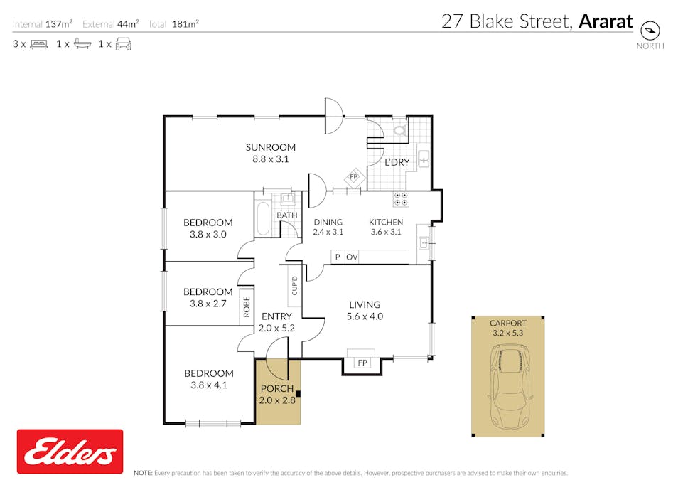 27 Blake Street, Ararat, VIC, 3377 - Floorplan 1