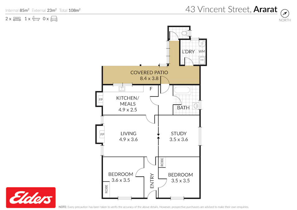 43 Vincent Street, Ararat, VIC, 3377 - Floorplan 1