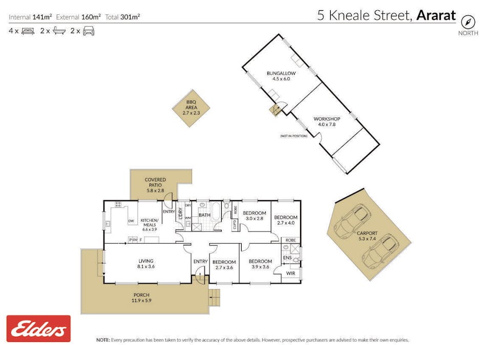 5 Kneale Street, Ararat, VIC, 3377 - Floorplan 1