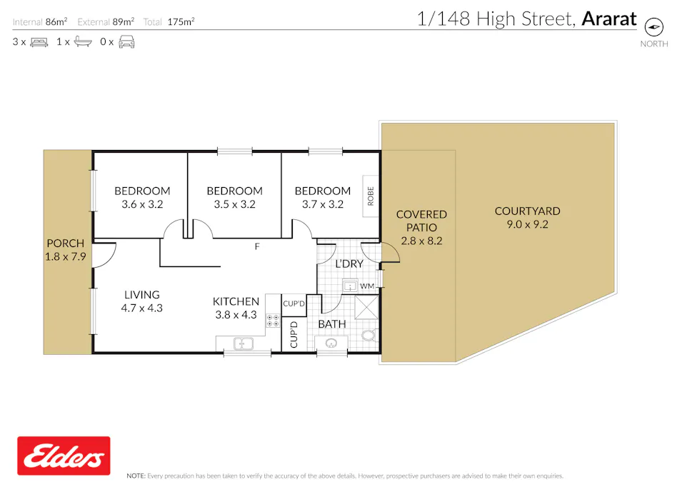 1/148 High Street, Ararat, VIC, 3377 - Floorplan 1