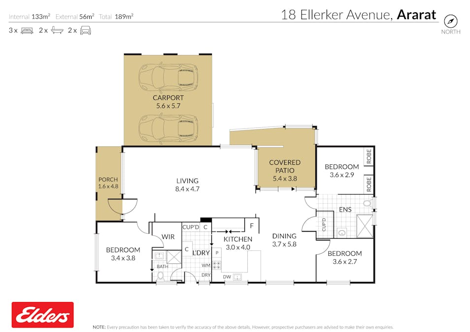 18 Ellerker Avenue, Ararat, VIC, 3377 - Floorplan 1