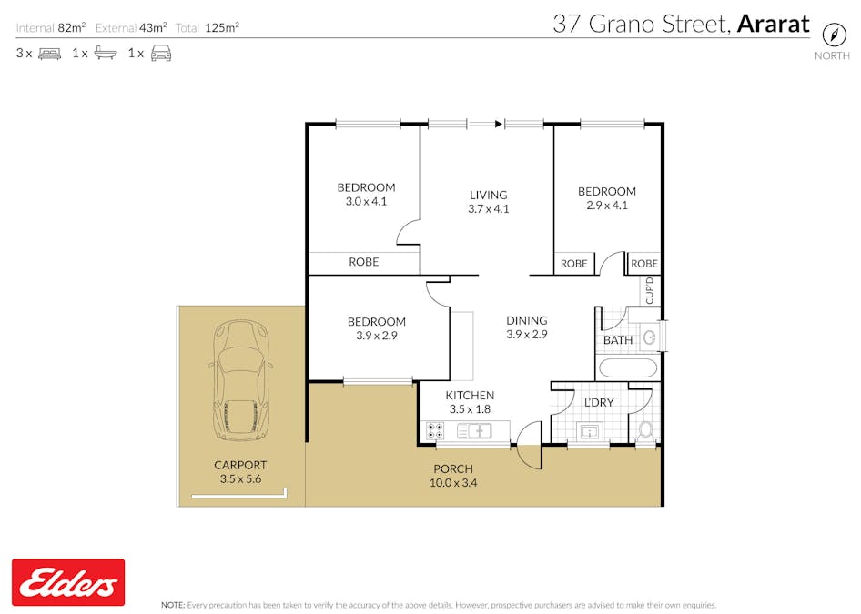 37 Grano Street, Ararat, VIC, 3377 - Floorplan 1