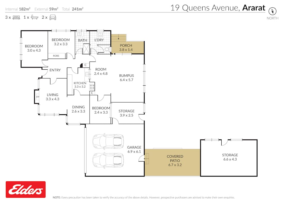 19 Queens Avenue, Ararat, VIC, 3377 - Floorplan 1