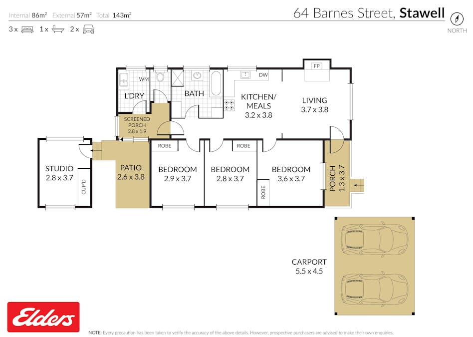 64 Barnes Street, Stawell, VIC, 3380 - Floorplan 1