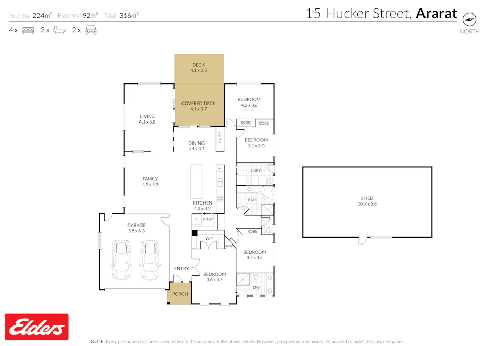 15 Hucker Street, Ararat, VIC, 3377 - Floorplan 1