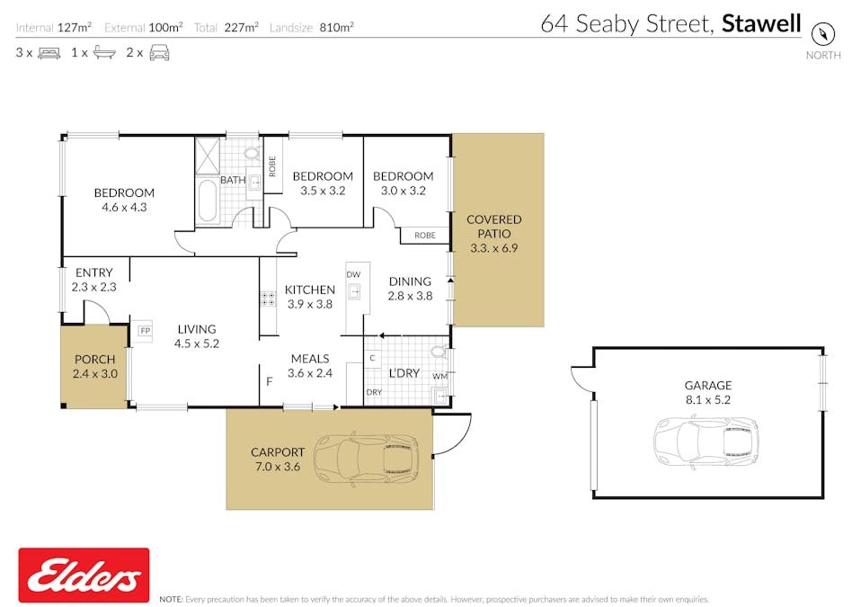 64 Seaby Street, Stawell, VIC, 3380 - Floorplan 1