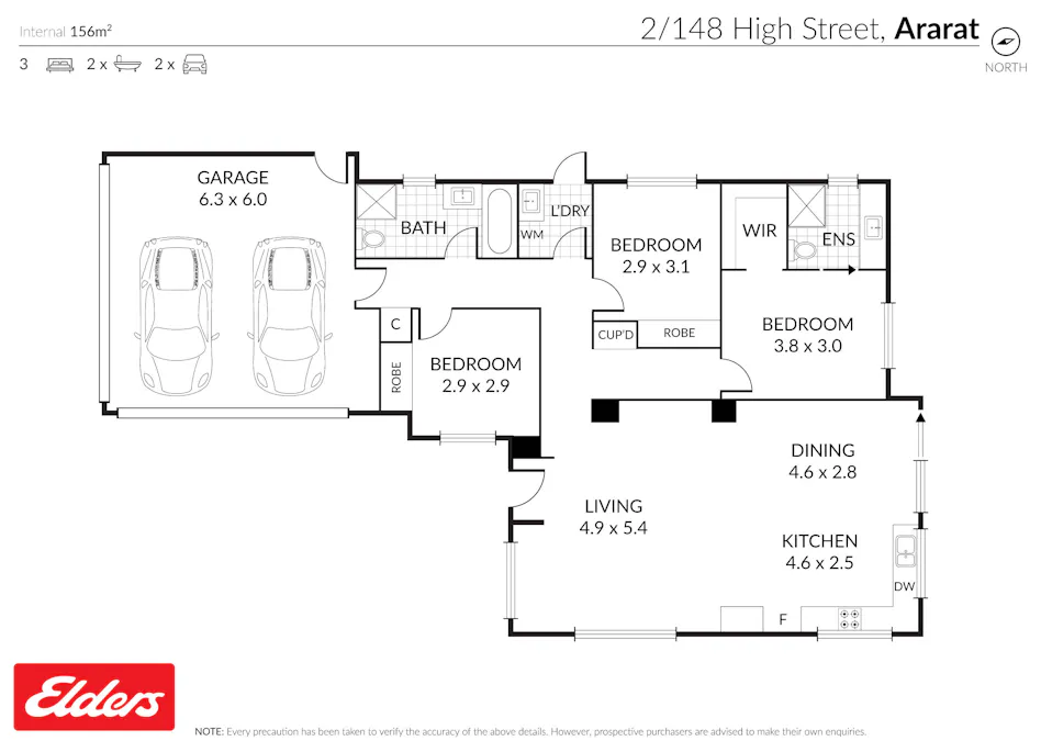 2/148 High Street, Ararat, VIC, 3377 - Floorplan 1