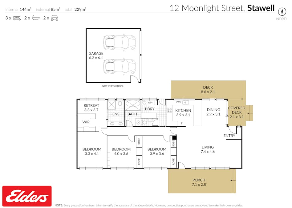 12 Moonlight Street, Stawell, VIC, 3380 - Floorplan 1