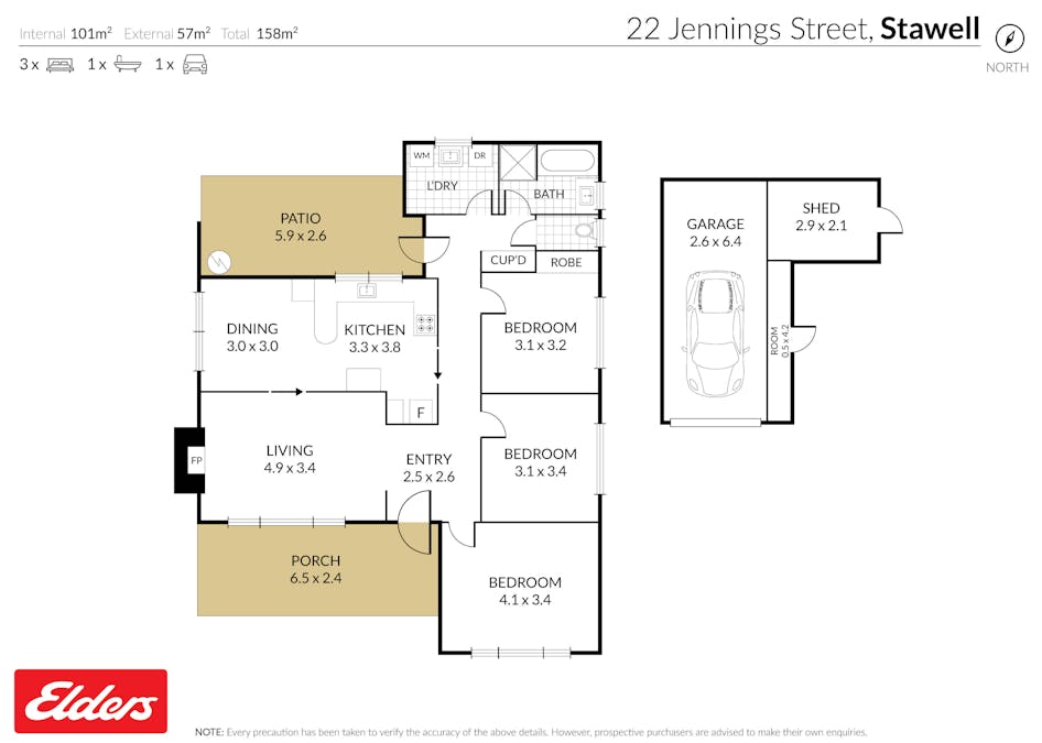 22 Jennings Street, Stawell, VIC, 3380 - Floorplan 1