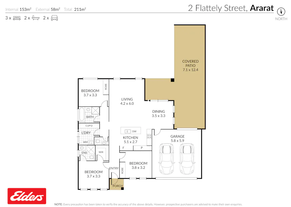 2 Flattely Street, Ararat, VIC, 3377 - Floorplan 1